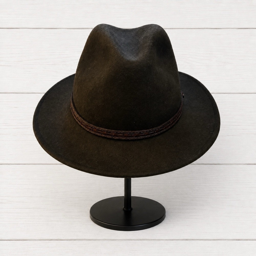 Sunday Afternoons Wool Felt Hat Large Brown Wide Brim Fedora UPF 50+